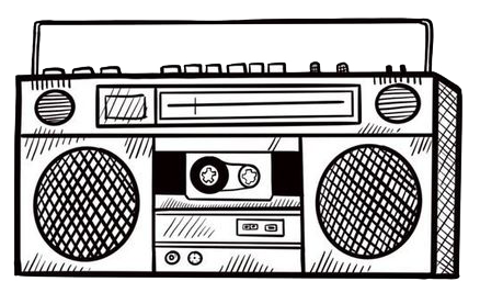 boombox - click to play or pause tunes